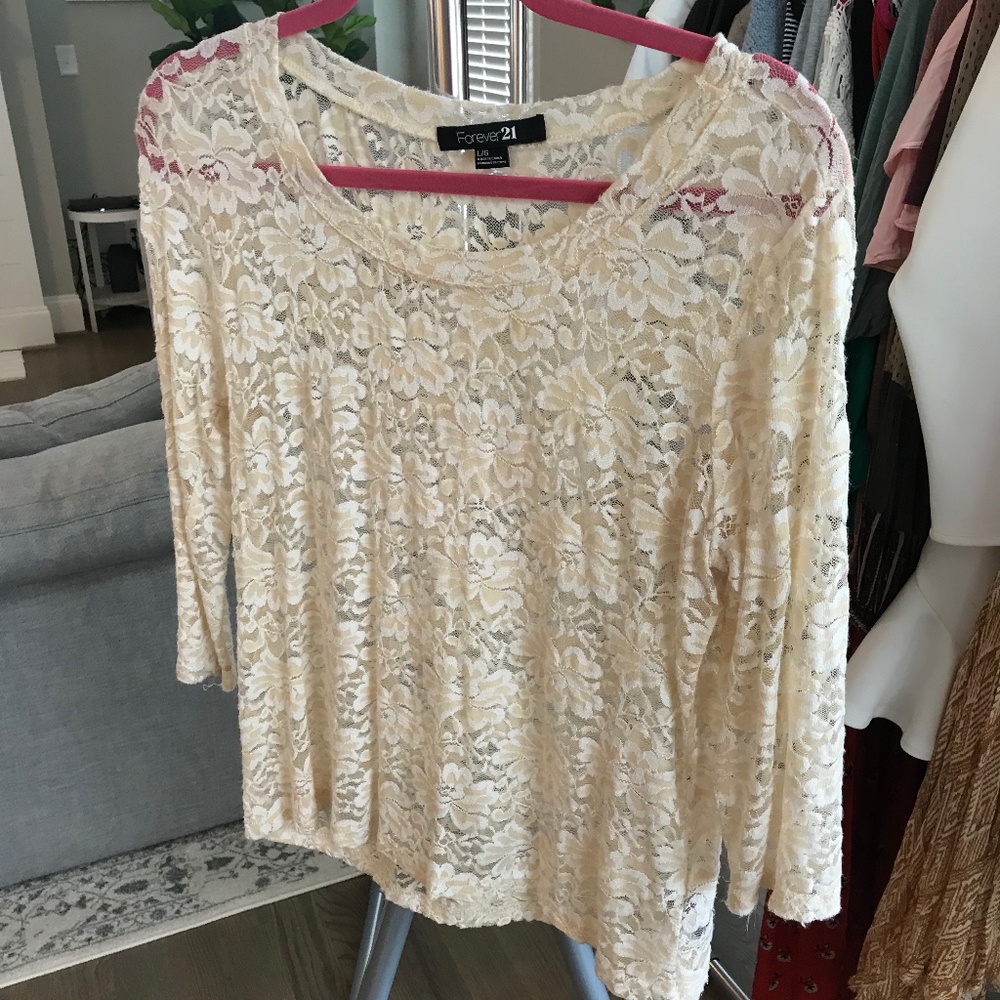 Long Sleeve Lace Shirt